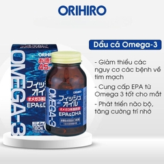 Viên uống dầu cá Omega 3 Orihiro 180 viên - Hàng Nhật nội địa