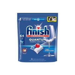 Viên rửa bát Finish Quantum Powerball All in One 64 viên ( hương tự nhiên)