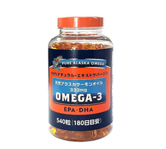 Viên uống dầu cá hồi Omega 3 Pure Alaska 540 viên new 2025 - Hàng Nhật nội địa