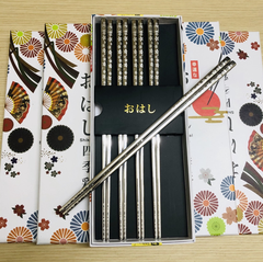 Đũa kháng khuẩn Shikisai Nhật Bản set 5 đôi (màu trắng) - Hàng Nhật nội địa