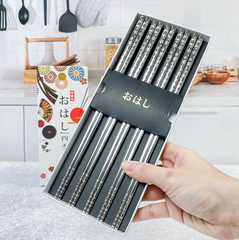 Đũa kháng khuẩn Shikisai Nhật Bản set 5 đôi (màu trắng) - Hàng Nhật nội địa