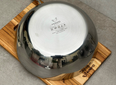 Chảo inox chống dính hoa văn nổi Tri-Ply đáy liền sâu lòng Kaiyo, size 24cm - Hàng Nhật nội địa
