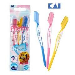 Set 3 dao cạo lông mày Pretty KAI- Hàng Nhật nội địa