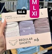 Set 6 quần chíp Gu size XL mẫu 4 - Hàng Nhật nội địa