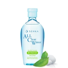 Nước tẩy trang Senka không cồn Fresh Anti Shine 400ml xanh lá ( da dầu) - Hàng Nhật nội địa