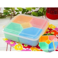 Hộp nhựa đựng thực phẩm cao cấp 5 ngăn Inomata - Hàng Nhật nội địa