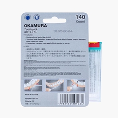 Tăm nhựa 2 đầu Okamura dạng hộp 140 cây (2 hộp) - Hàng Nhật nội địa