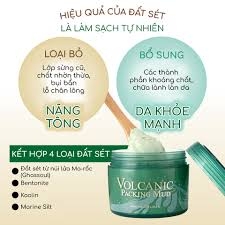 Mặt nạ đất sét HANAJIRUSHI VOLCANIC PACKING MUD 195g (GIẢM MỤN ĐẦU ĐEN, BÃ NHỜN) - Hàng Nhật nội địa