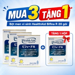 ( SIÊU SALE 8/8) MUA 3 TẶNG 1 Bột men vi sinh HealthAid Bifina R 20 gói