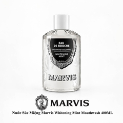 Nước Súc Miệng Marvis Whitening Mint Mouthwash 400ML (Hương Bạc Hà The Mát & Trắng Răng)