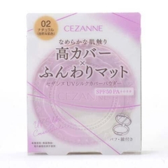 Phấn Phủ Cezanne UV Silk Cover Powder Che Khuyết Điểm Chống Nắng SPF 50 PA++++ tone 02 ( da tự nhiên) - Hàng Nhật nội địa