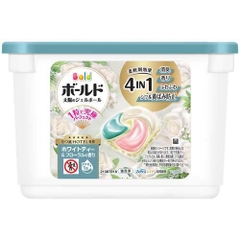 Viên giặt xả đa năng 4in1 P&G Bold 13 viên hương hoa trà trắng - Hàng Nhật nội địa