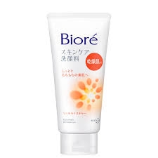 Sữa rửa mặt Biore màu cam cấp ẩm 130gr - Hàng Nhật nội địa