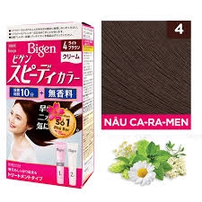 Thuốc nhuộm tóc phủ bạc nhanh 10p Nhật Bản Bigen Speedy Color Cream màu 4 (nâu hạt dẻ) - Hàng Nhật nội địa