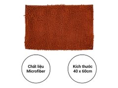 Thảm lau chân siêu thấm hút sợi Mcrofiber  (màu cam) - Hàng Nhật nội địa