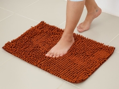 Thảm lau chân siêu thấm hút sợi Mcrofiber  (màu cam) - Hàng Nhật nội địa