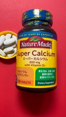 Viên uống Canxi Nature Made nội địa Nhật Bản Super Calcium with Vitamin D 120 viên - Hàng Nhật nội địa