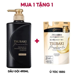 Combo Dầu Gội Xả Tsubaki Phục Hồi Hư Tổn Nặng & Giảm Gãy Rụng ( Tặng kem xả phục hồi ) - Hàng Nhật nội địa