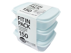 Set 3 hộp nhựa nắp dẻo 150ml (màu xanh Mint)