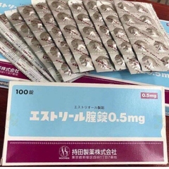 Viên nén âm đạo Estoril 0.5mg Chữa viêm se khít Nhật Bản