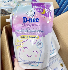 (Thái Lan) Nước giặt D-nee nội địa màu tím Organic túi 1300ml
