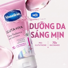 ( Thái Lan) Sữa Dưỡng Thể Trắng Da Ban Đêm Vaseline Gluta-Hya Dewy Radiance 300ml