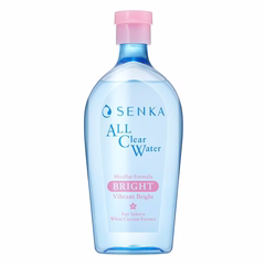 Nước tẩy trang Senka không cồn Bright Viberant 400ml hồng ( da khô) - Hàng Nhật nội địa
