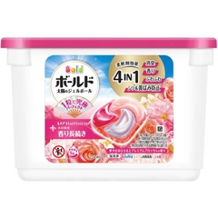Viên giặt xả đa năng 4in1 P&G Bold 14 viên hương hoa hồng - Hàng Nhật nội địa