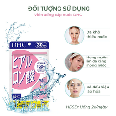 Viên uống hỗ trợ giữ ẩm, cấp nước cho da DHC Hyaluronic Acid 150mg 60 viên ( 30 ngày) - Hàng Nhật chính hãng