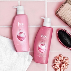 Set dầu gội xả HS Premium màu hồng (cho tóc hư tổn)-Hàng Nhật Nội Địa