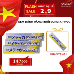 Combo 3 Tuýp Kem Đánh Răng Muối Sunstar Nhật Bản 170g - Hàng Nhật Nội Địa