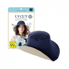 Mũ chống tia cực tím 2 mặt Cool Max 99% UV Cut - UPF 50+ (Màu navy và be) (đã phân loại) - Hàng Nhật nội địa