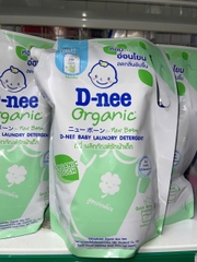 ( Thái Lan) Nước giặt D-nee nội địa màu xanh lá hương Organic Touch túi 1300ml