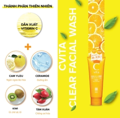 Sữa rửa mặt sáng da Meishoku C vita Clear Facial Wash 100g - Hàng Nhật Nội Địa