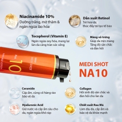 Nước hoa hồng Meishoku Medi Shot NA10 10% Niacinamide dưỡng trắng, cải thiện nếp nhăn 180ml - Hàng Nhật Nội Địa