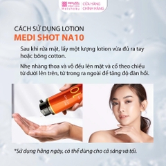 Nước hoa hồng Meishoku Medi Shot NA10 10% Niacinamide dưỡng trắng, cải thiện nếp nhăn 180ml - Hàng Nhật Nội Địa