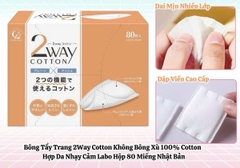 COTTON LABO- Bông tẩy trang 80 tờ x 2 hộp - Hàng Nhật nội địa
