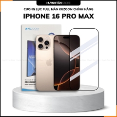 Cường lực iphone 16 pro max trong suốt full màn hình chống bám vân tay chính hãng KUZOOM