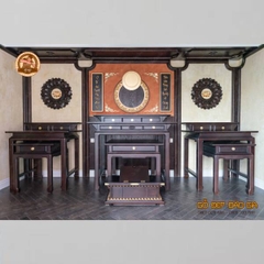 Mẫu Phòng Thờ 3 Bàn Thờ Hiện Đại Đơn Giản