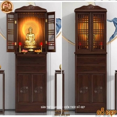 Mẫu Tủ Thờ Phật Kiểu Dáng Trung Hoa BT 195