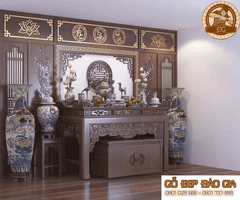Mẫu Phòng Thờ Có Ốp Lưng BT 363