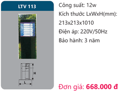 Đèn sân vườn Duhal LTV 113