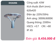 Đèn led sân vườn Duhal DOA006