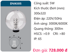 Đèn led sân vườn Duhal DVA505