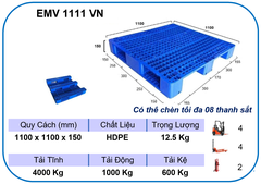 EMV 1111 VN (1100 x 1100 x 150 mm)