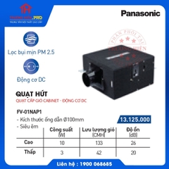 Quạt hút cấp gió Cabinet - Động cơ DC Panasonic FV-01NAP1