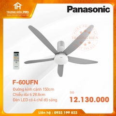 Quạt Panasonic F‑60UFN Gắn Trần 5 Cánh Có Đèn Led