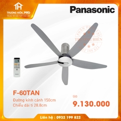 Quạt trần KDK T60AW màu xám, 9 cấp độ gió, động cơ DC