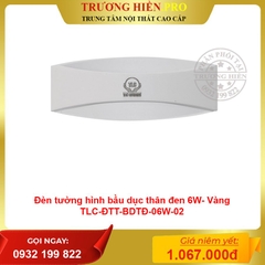 Đèn tường hình bầu dục thân đen