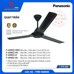QUẠT TRẦN F-60MZ2 MÀU ĐEN